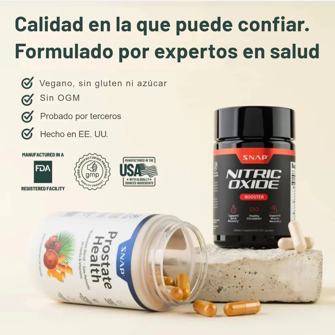 PROMO: 2x1 Prostate Health MAX™ + Nitric Oxide™ l Combo Vitalidad Masculina DUO POTENTE 2X1