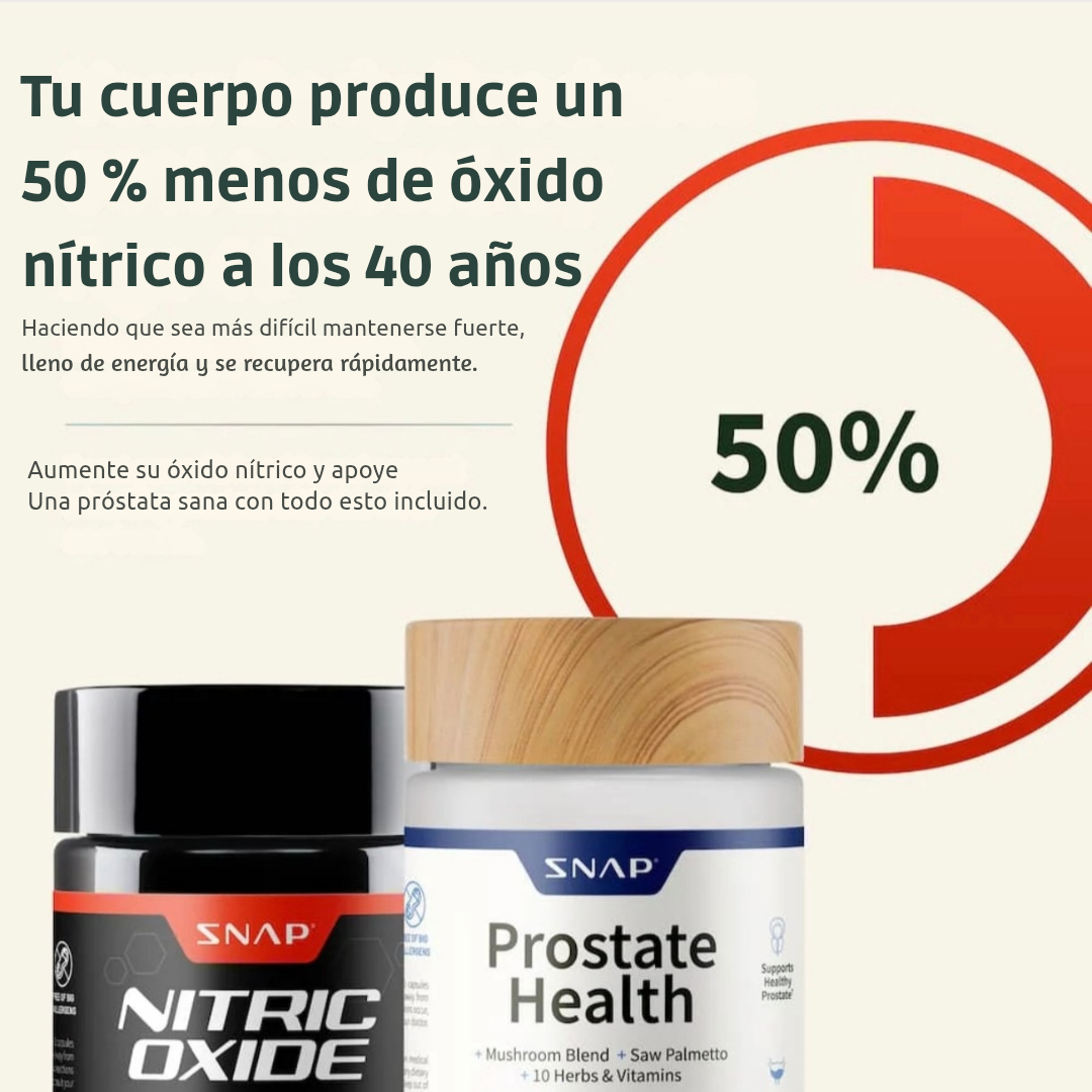 PROMO: 2x1 Prostate Health MAX™ + Nitric Oxide™ l Combo Vitalidad Masculina DUO POTENTE 2X1