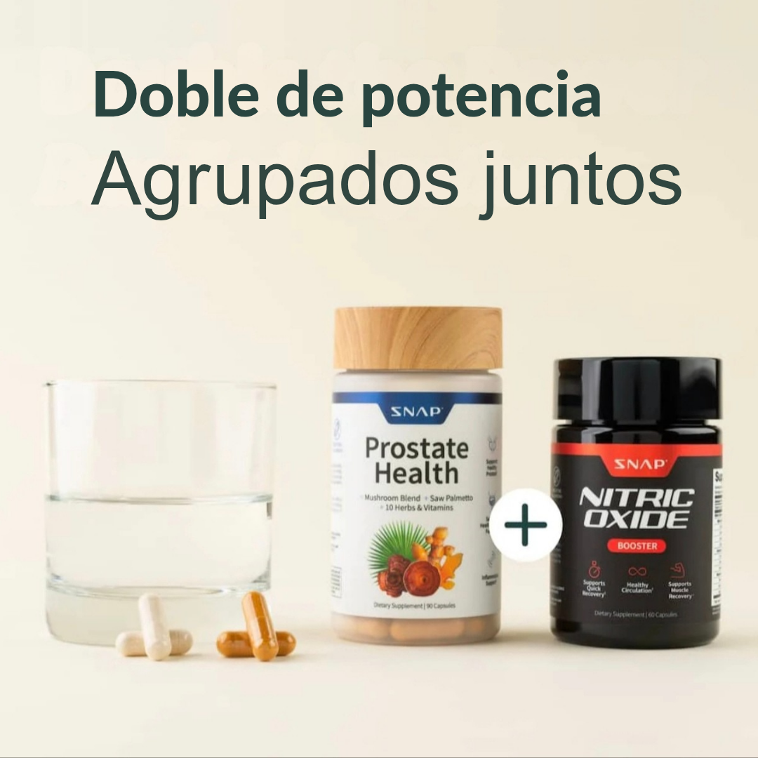 PROMO: 2x1 Prostate Health MAX™ + Nitric Oxide™ l Combo Vitalidad Masculina DUO POTENTE 2X1