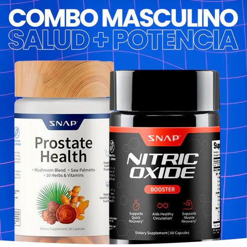 PROMO: 2x1 Prostate Health MAX™ + Nitric Oxide™ l Combo Vitalidad Masculina DUO POTENTE 2X1
