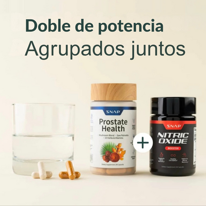 PROMO: 2x1 Prostate Health MAX™ + Nitric Oxide™ l Combo Vitalidad Masculina DUO POTENTE 2X1