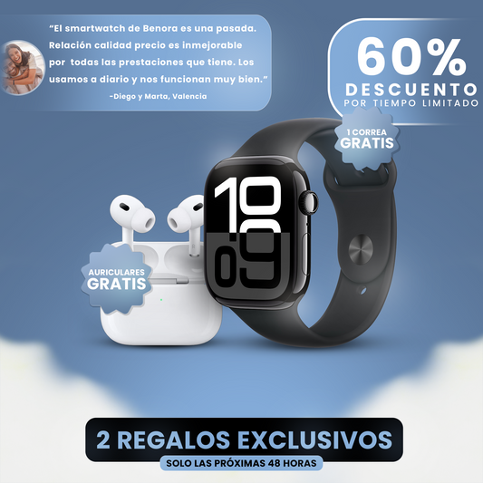Smartwatch Benora™ + 1 Correa y Auriculares (GRATIS) - Edición Limitada