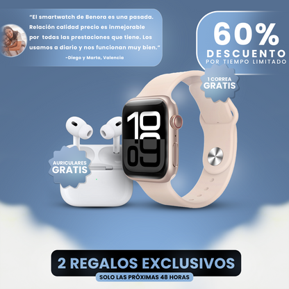 Smartwatch Benora™ + 1 Correa y Auriculares (GRATIS) - Edición Limitada